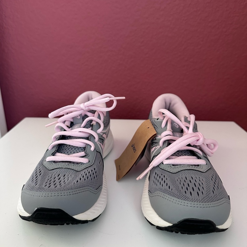 ASICS Women's Athletic Shoes in Gray and Pink - Picture 4 of 7